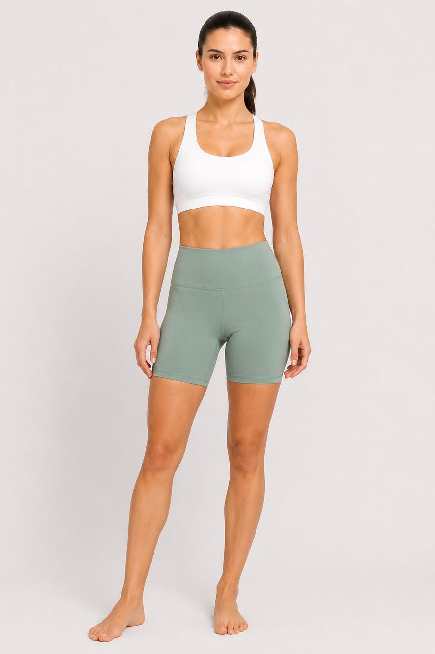 Rawgear Womens Smoke Green Biker Shorts Size Medium RG1001 New Activewear